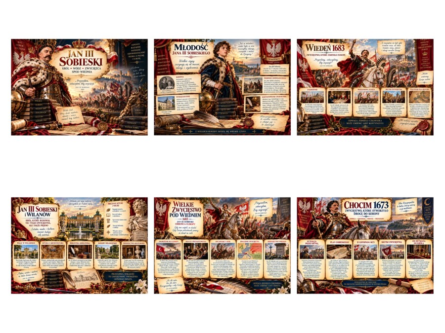 Jan III Sobieski - gazetka 24 plansze
