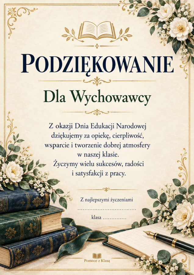 Dzień Edukacji Narodowej - 12 plansz - Podziękowania dla WSZYSTKICH pracowników szkoły