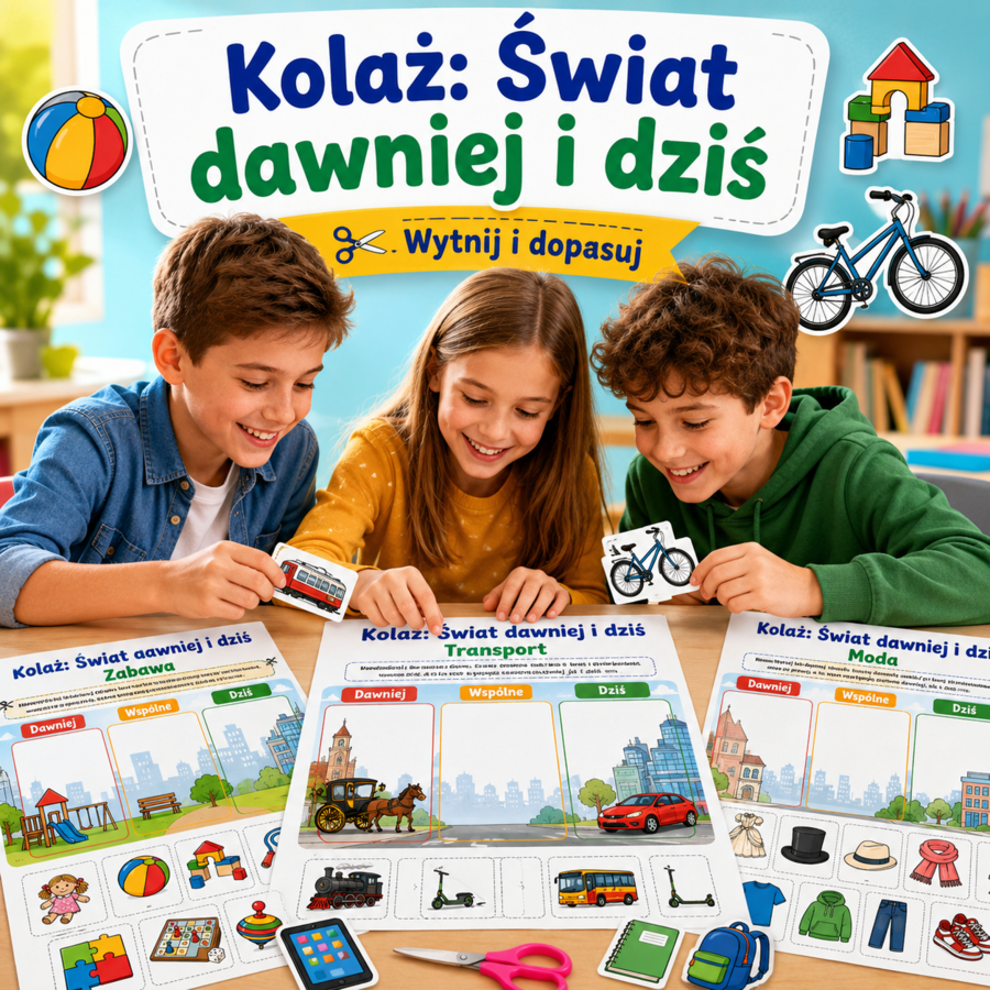 Kolaż: Świat dawniej i dziś