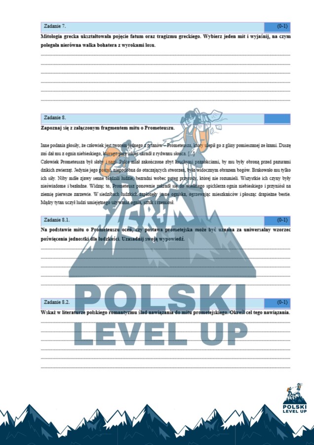 antyk_test 30 zadań (+podpunkty)+ przykładowe odpowiedzi_Polski Level Up