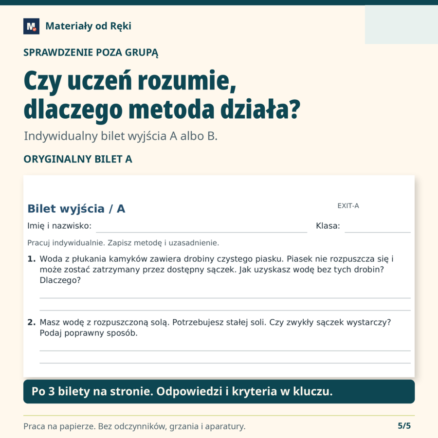 Rozdzielanie mieszanin - chemia klasa 7 | Laboratorium decyzji