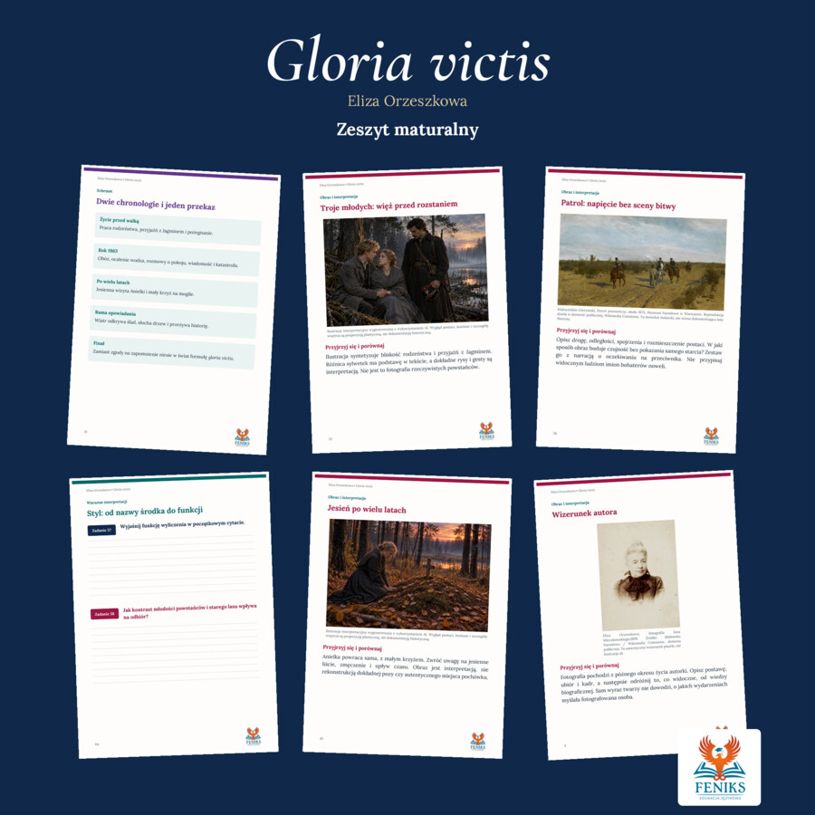 Gloria victis — Eliza Orzeszkowa | Zeszyt maturalny: szczegółowe omówienie, 80 zadań i klucz odpowiedzi