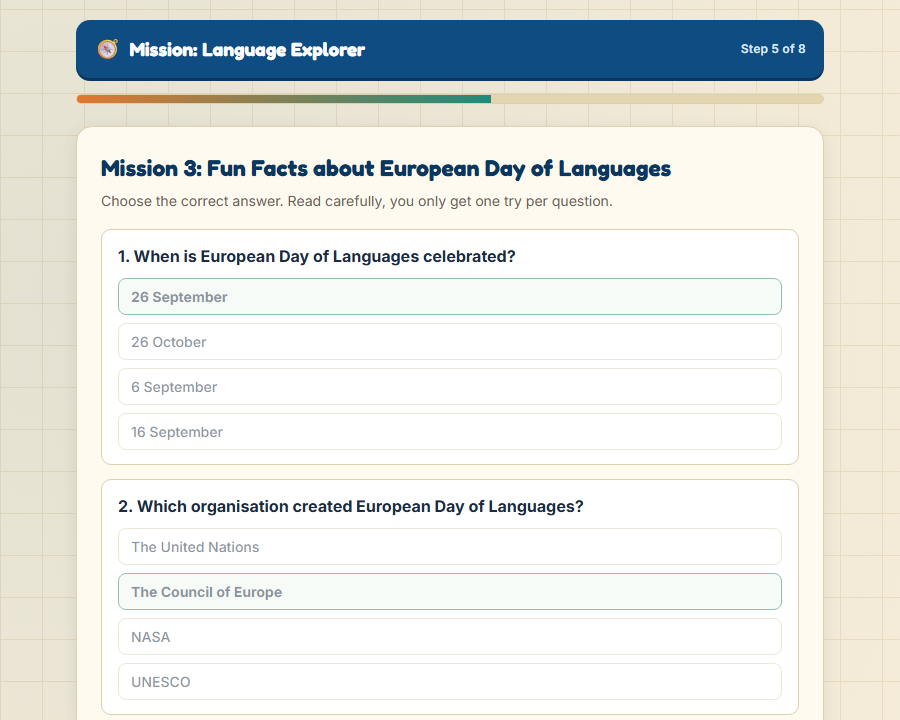 Mission: Language Explorer, na Europejski Dzień Języków