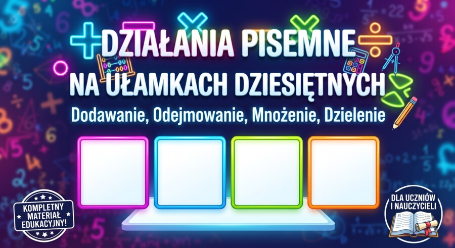 Gotowa lekcja dla nauczyciela matematyki- działania pisemne na ułamkach dziesiętnych