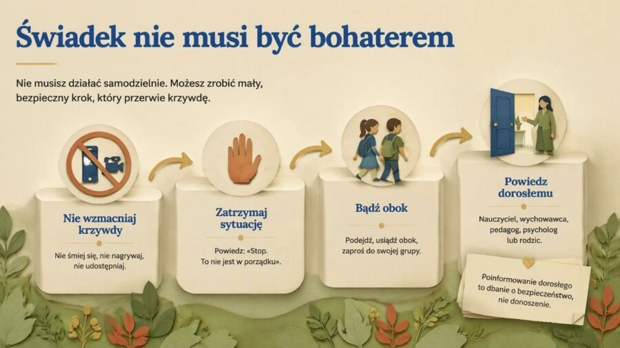 Przemoc rówieśnicza – jak rozpoznać i reagować? Prezentacja na Tydzień o Przeciwdziałaniu Przemocy Rówieśniczej