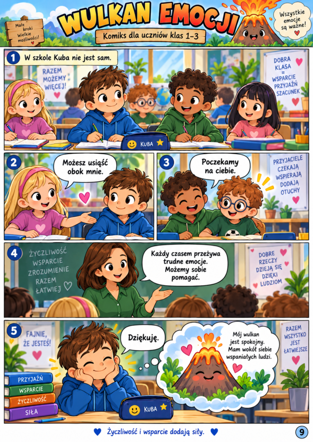 Wulkan Emocji - komiks terapeutyczny o emocjach