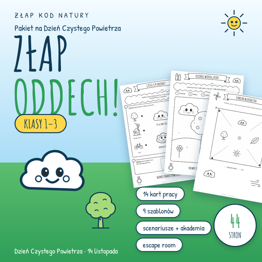 Pakiet na Dzień Czystego Powietrza dla klas 1–3 – „Złap Oddech!”