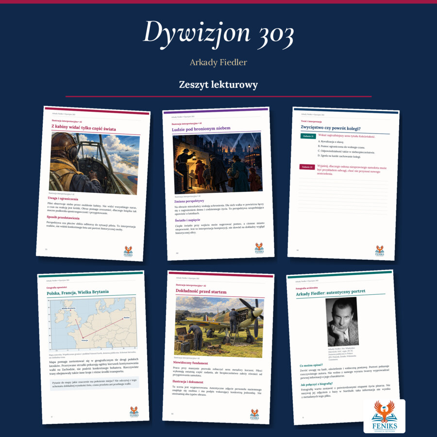 Dywizjon 303 — Arkady Fiedler | Zeszyt ucznia szkoły podstawowej: szczegółowe omówienie, 120 zadań i klucz odpowiedzi
