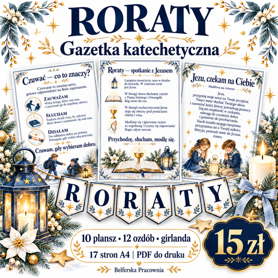 🕯️✨ RORATY — gazetka katechetyczna na Adwent ✨🕯️