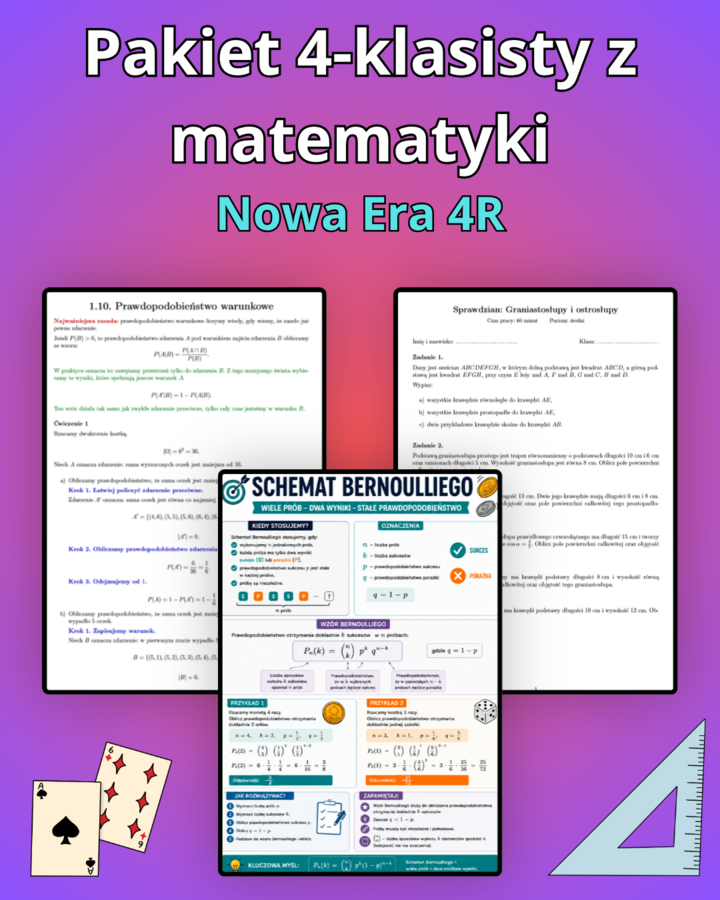 Pakiet 4-klasisty z matematyki - NE 4R