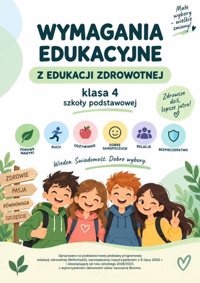 Wymagania edukacyjne - edukacja zdrowotna klasa 4