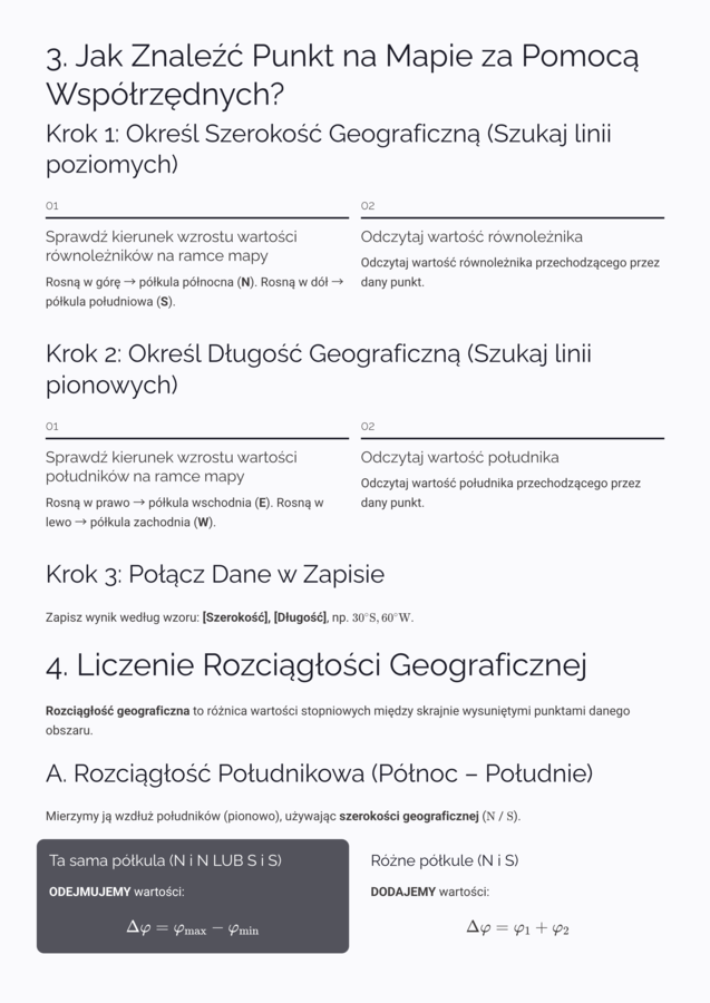 Współrzędne Geograficzne i Skala Mapy – Kompletny Materiał Teoria i Zadania (Klasa 8 / Liceum)