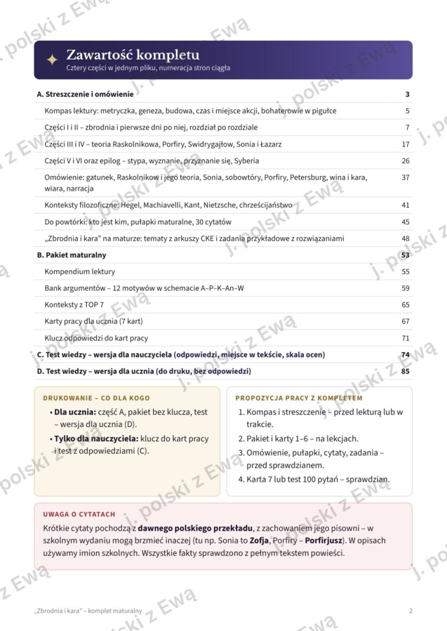 Zbrodnia i kara - kompletne kompendium wiedzy na maturę