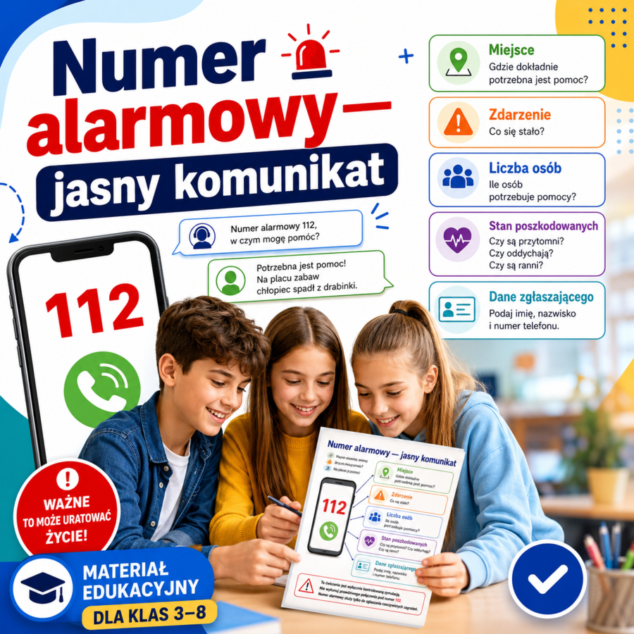 Numer alarmowy — jasny komunikat