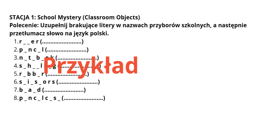The Word Master- stacje dydaktyczne