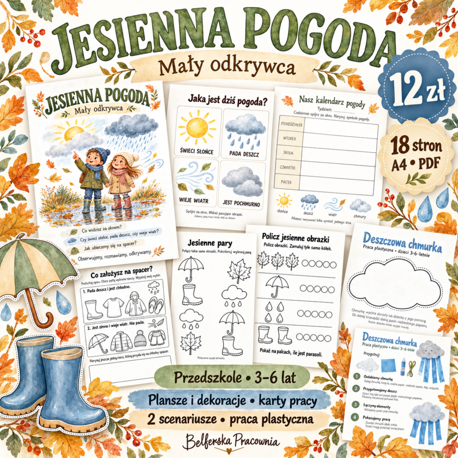 🍂 JESIENNA POGODA — Mały odkrywca ☔