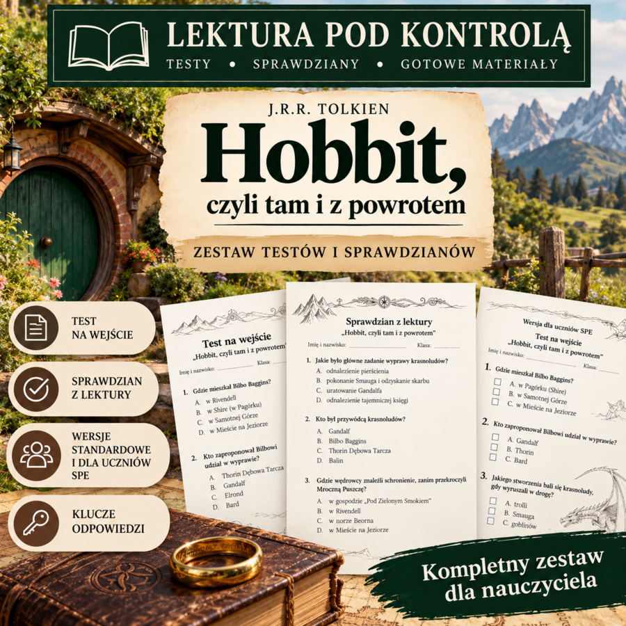 Hobbit, czyli tam i z powrotem- zestaw sprawdzianów