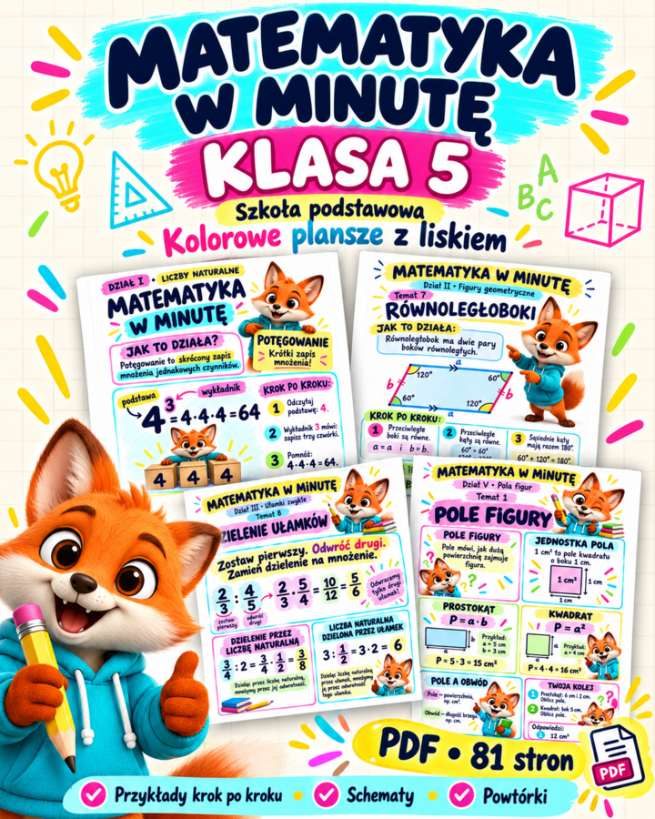 Matematyka w minutę - klasa 5