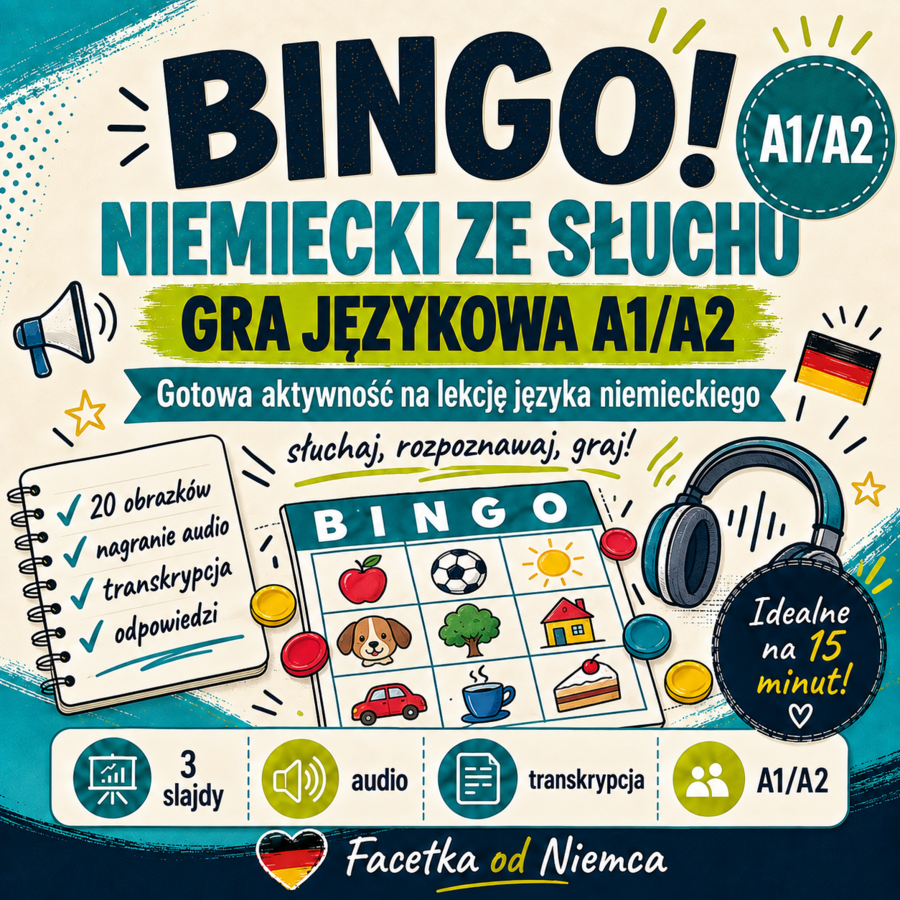 BINGO! – niemiecki ze słuchu | Gra językowa A1