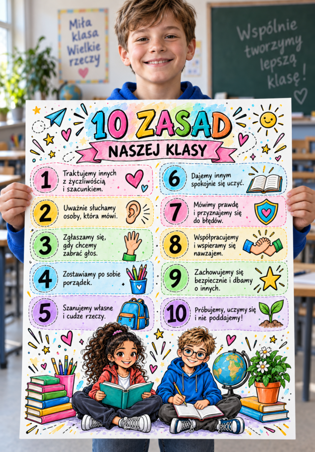 Dekoracja klasy - Zasady Dyżurnego / Zasady naszej klasy
