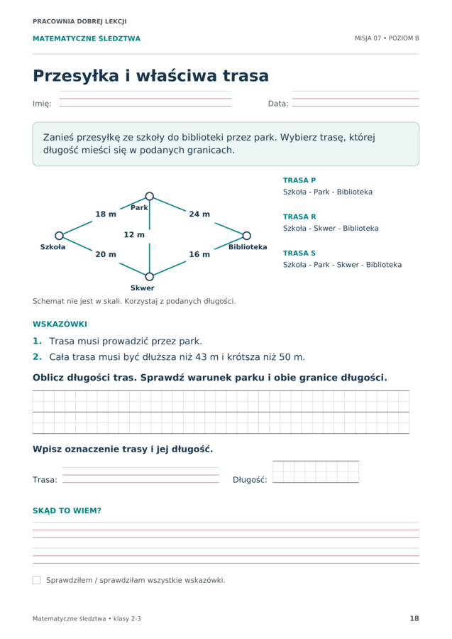 Matematyczne śledztwa. 12 zagadek i 24 karty pracy dla klas 2–3
