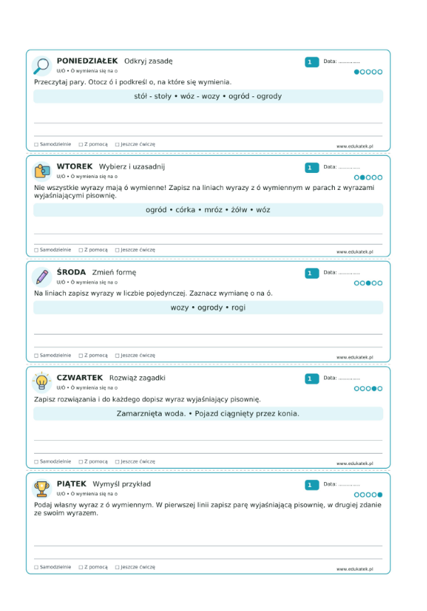 Ortografia – małe zadania, wielkie postępy