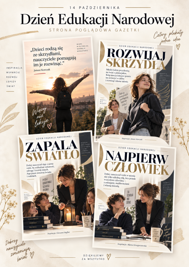Gazetka Dzień Nauczyciela, Dzień Edukacji Narodowej, plakaty, życzenia