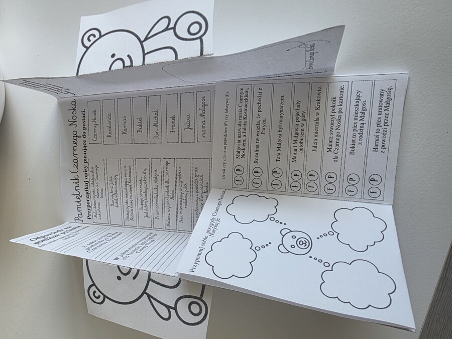 Lapbook +miniksiążeczka Pamiętnik Czarnego Noska