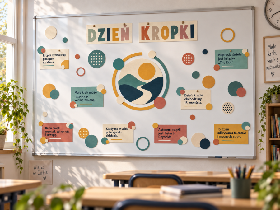 Dzień Kropki – dekoracja na tablicę szkolną / P06