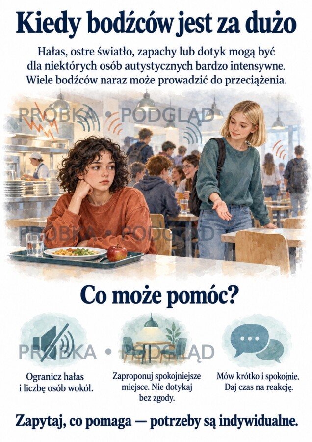 AUTYZM — POZNAJ. ZROZUM. WSPIERAJ. | Gazetka szkolna, 16 plansz A4