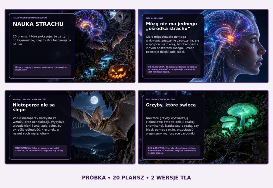 Nauka strachu – Halloween pod mikroskopem | gazetka – wersja ciemna