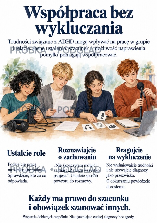 ADHD – Gazetka szkolna | 16 plansz A4