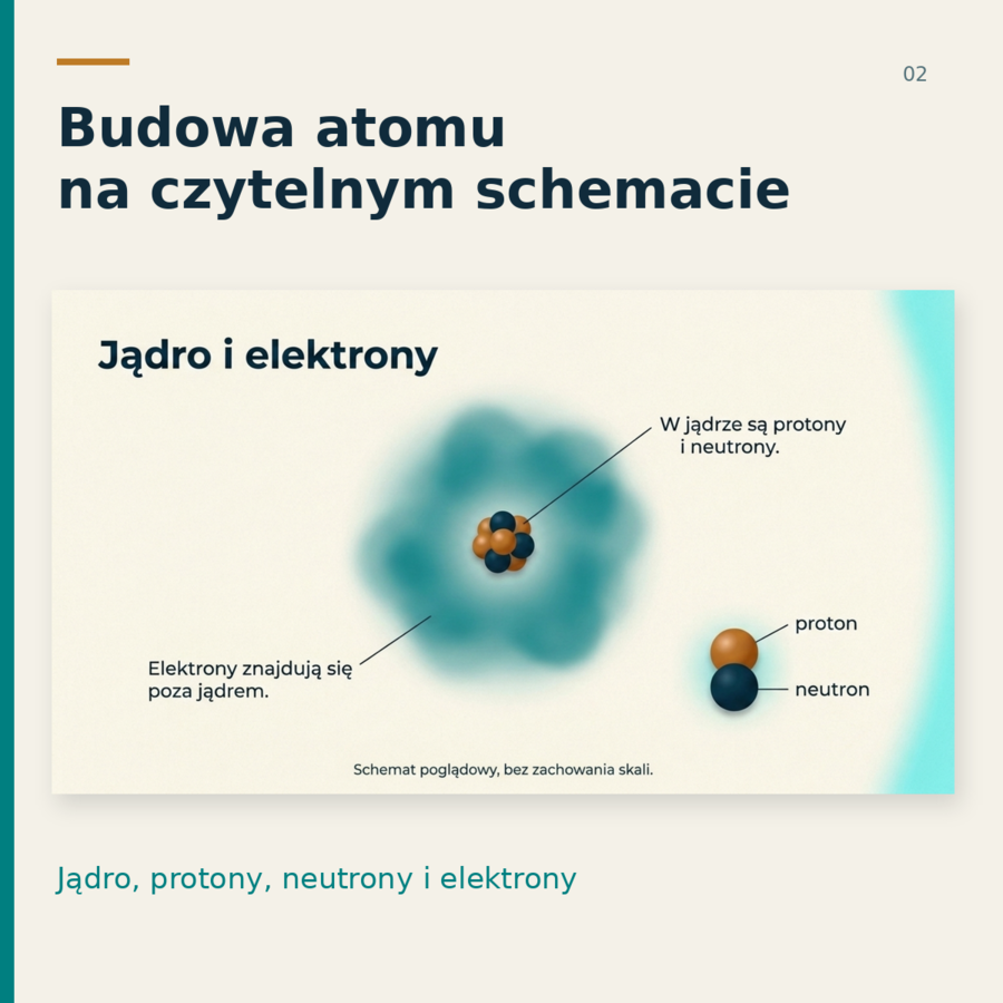 Budowa atomu klasa 7 - Atom pod lupą, Z i A, karta pracy i wyjściówka