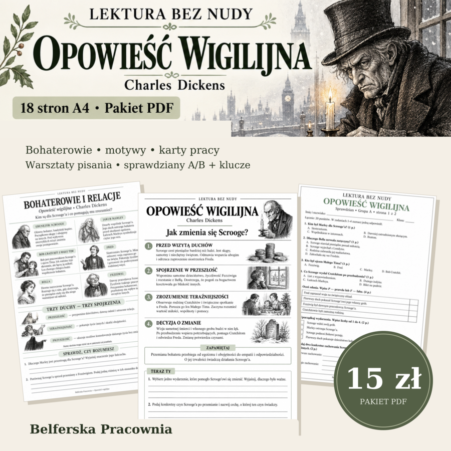 📖 „Opowieść wigilijna” — LEKTURA BEZ NUDY