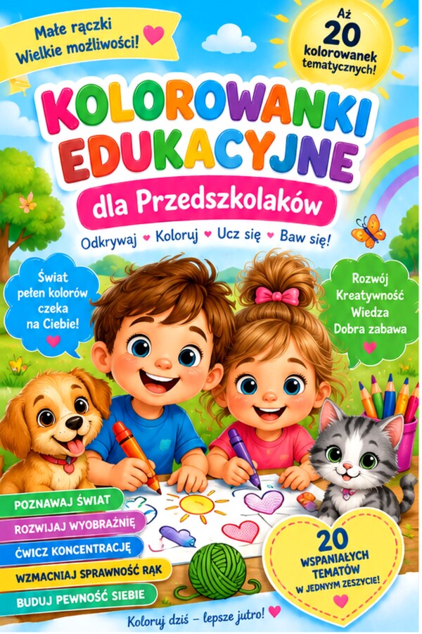 Kolorowanki edukacyjne dla przedszkolaków