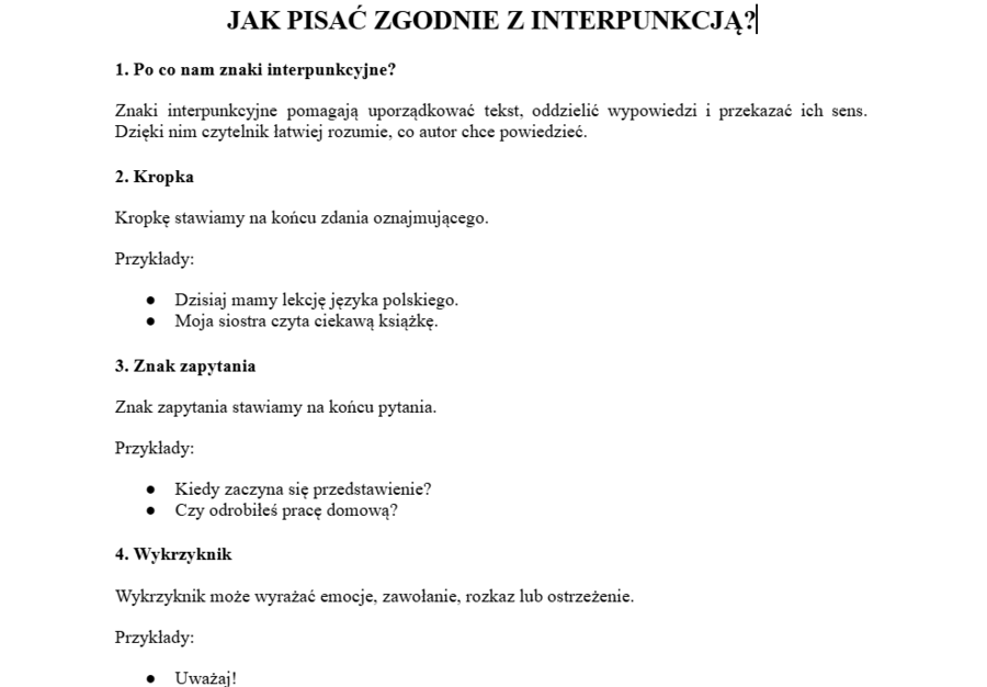 Jak pisać zgodnie z interpunkcją?