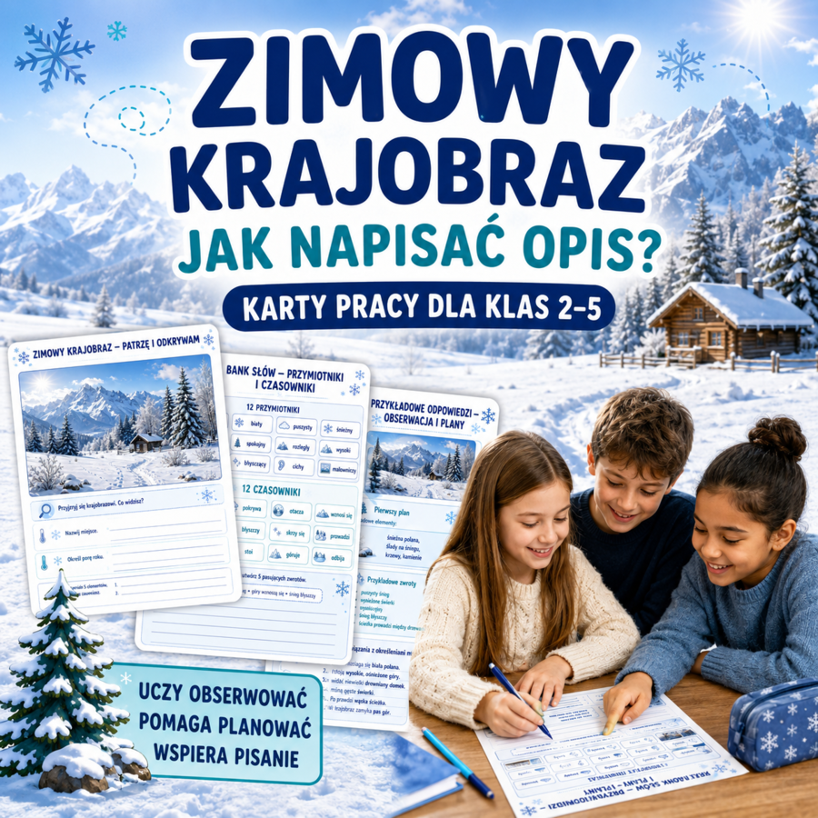 Od pierwszego planu po górskie szczyty — uczymy się opisywać zimowy krajobraz