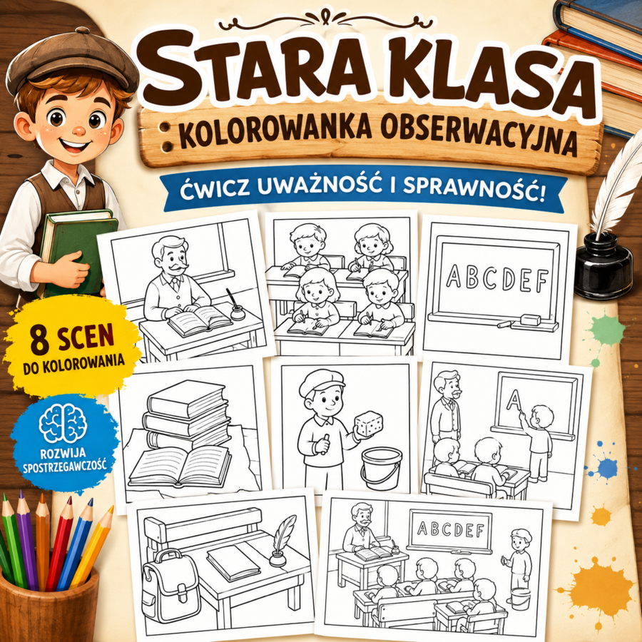 Stara klasa — kolorowanka obserwacyjna