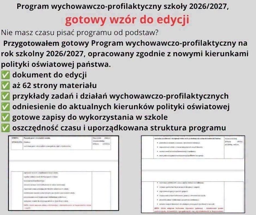 Program wychowawczo-profilaktyczny 2026/27