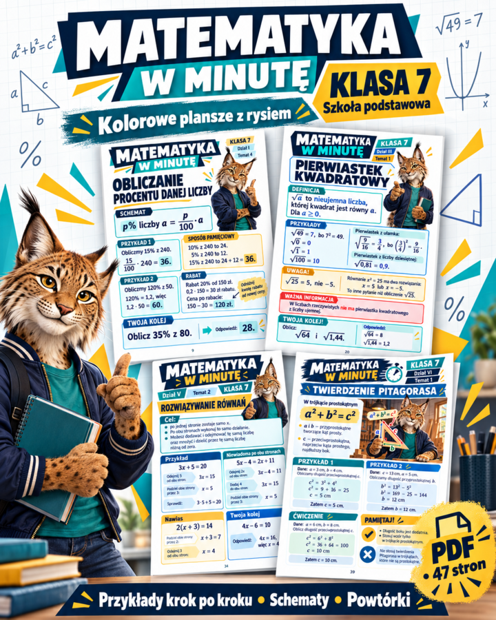 Matematyka w minutę - klasa 7