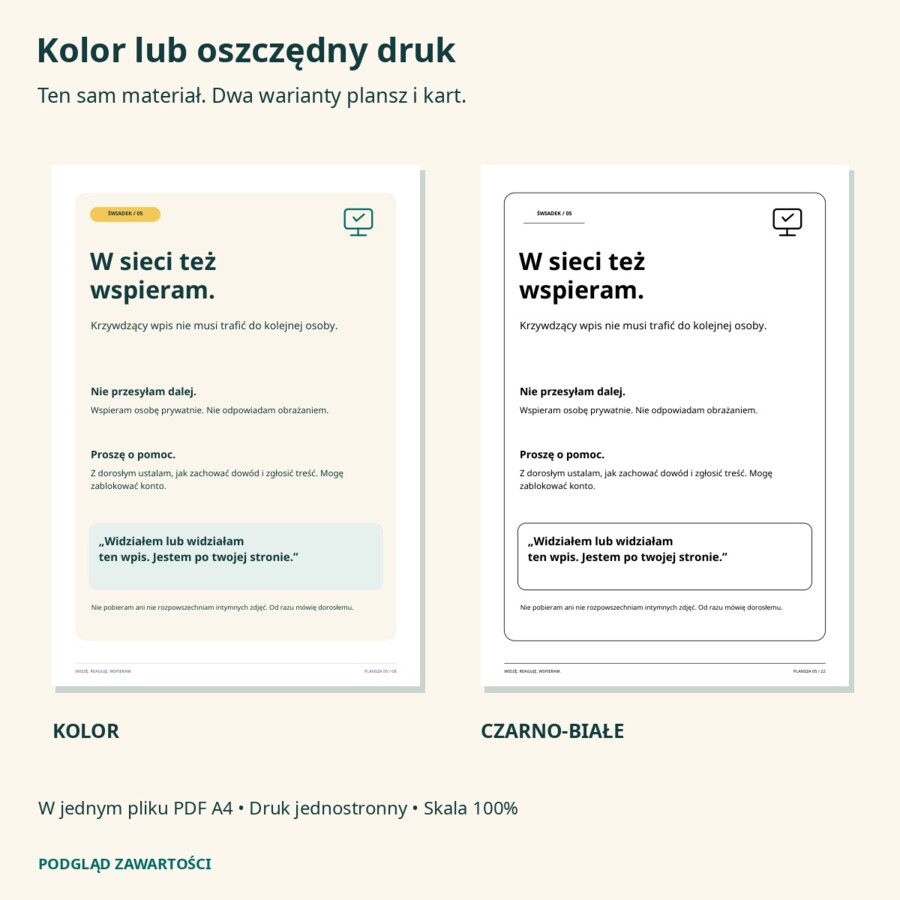Widzę. Reaguję. Wspieram. – świadek przemocy, kl. 4–8