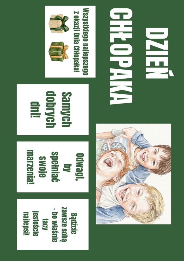Gazetka szkolna na Dzień Chłopaka