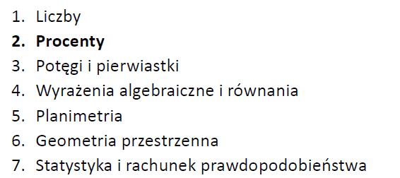 Przygotowanie do egzaminu 8-klasisty z matematyki - Dział II: Procenty