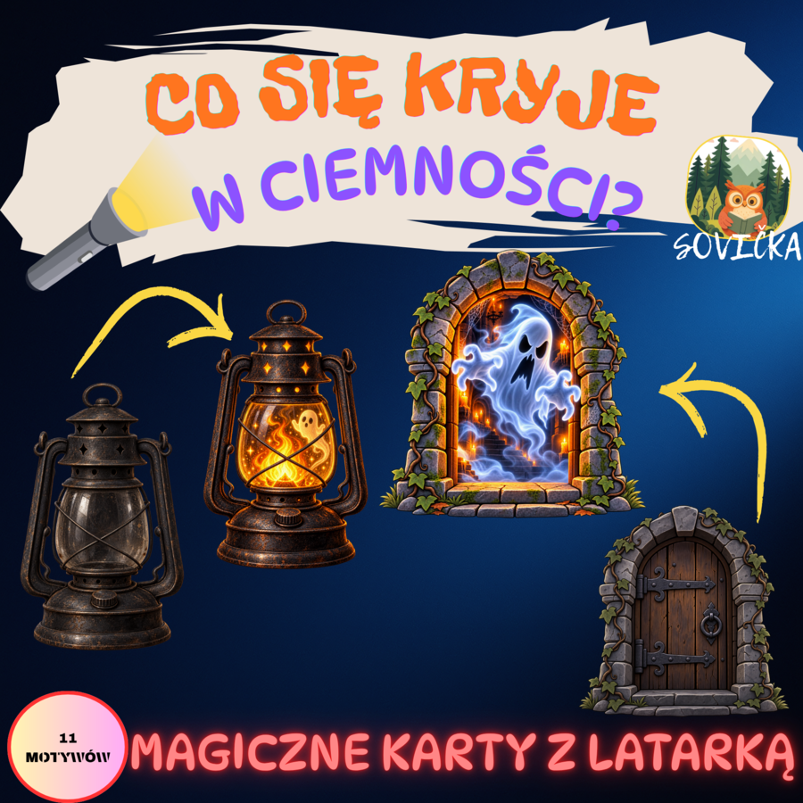 MAGICZNE KARTY Z LATARKĄ 🔦✨ – 11 obrazków pełnych niespodzianek