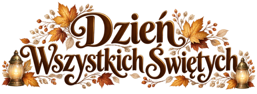 Darmowy napis na gazetkę Dzień Wszystkich Świętych, jesienny, PDF do druku