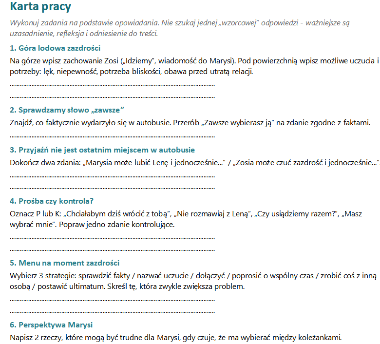 „Trudne historie. 20 opowiadań socjoterapeutycznych dla uczniów klas 4–6"