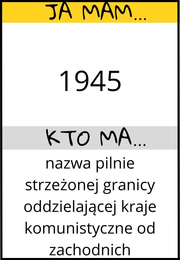 Gra Ja mam, kto ma - Zimna wojna, wersja obrazkowa