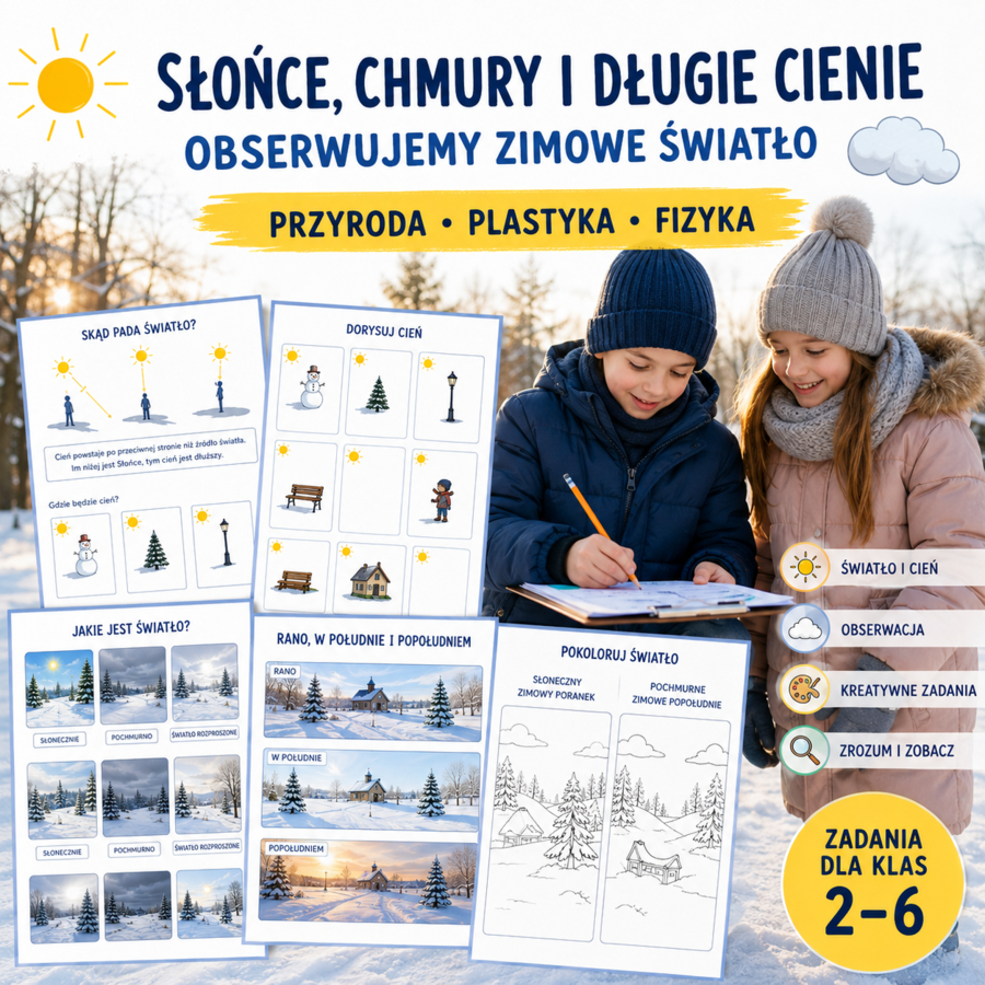 Słońce, chmury i długie cienie — obserwujemy zimowe światło