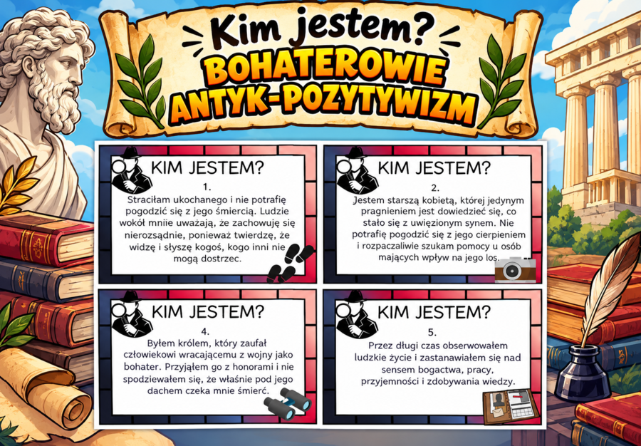 Kim jestem? BOHATEROWIE ANTYK-POZYTYWIZM