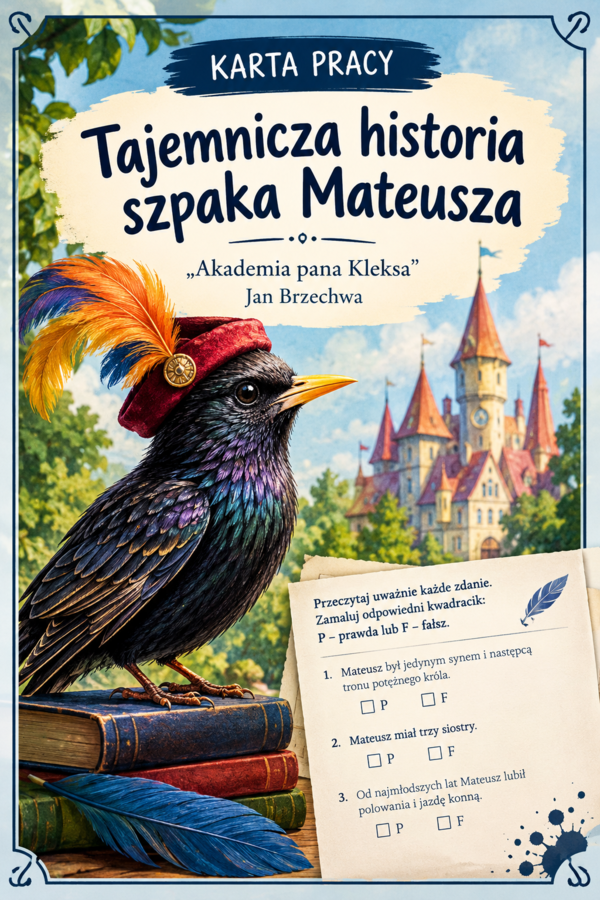 TAJEMNICZA HISTORIA SZPAKA MATEUSZA- zadania typu prawda- fałsz